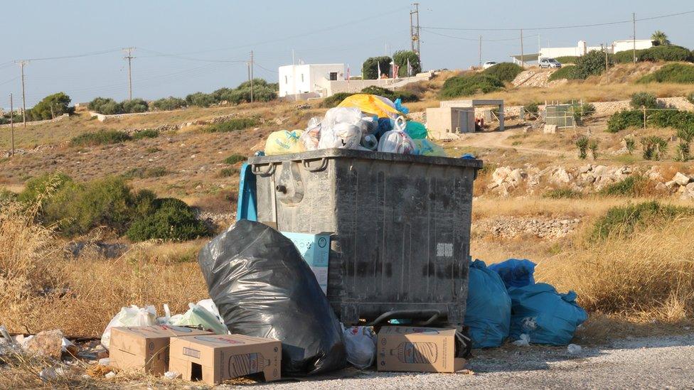 Bins on Paros