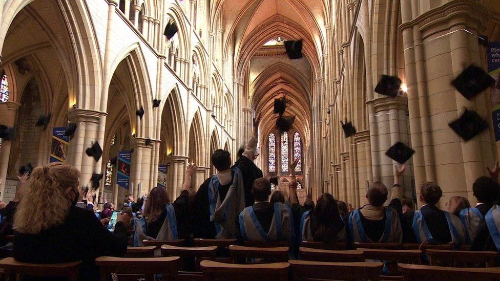 Exeter University graduation at Truro Cathedral