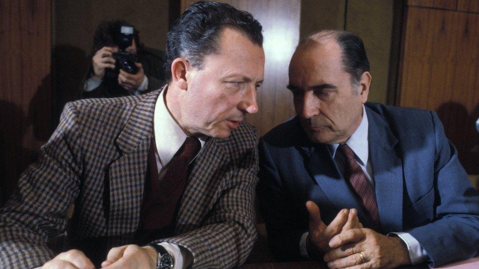 Jacques Delors with President Francois Mitterrand in 1981