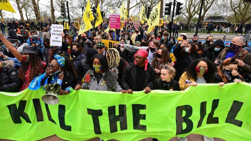 Protests in London