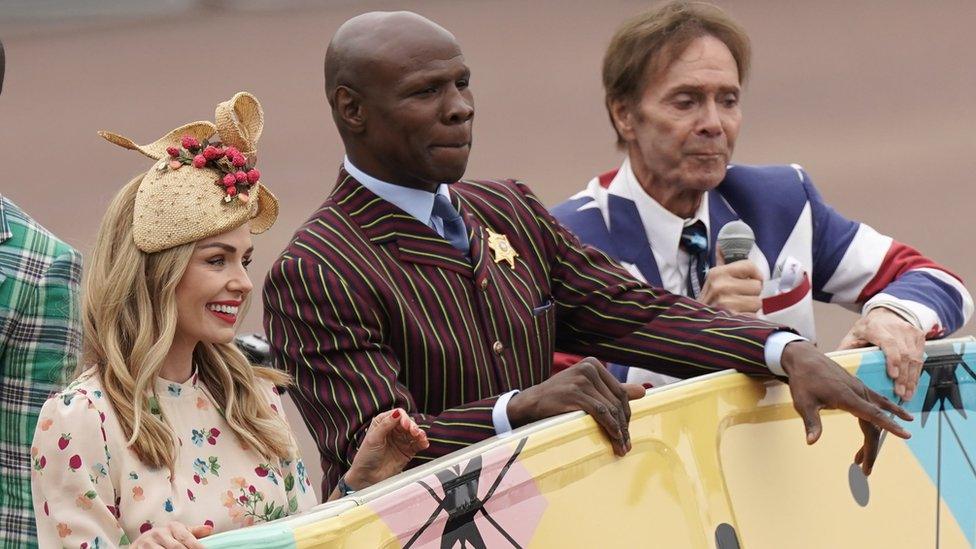 Singer Katherine Jenkins, Chris Eubank and Sir Cliff Richard