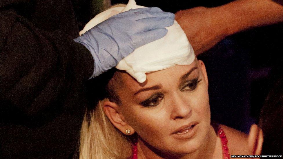 Jennifer Ellison after her injury