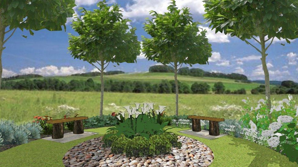 An artist's impression of the garden