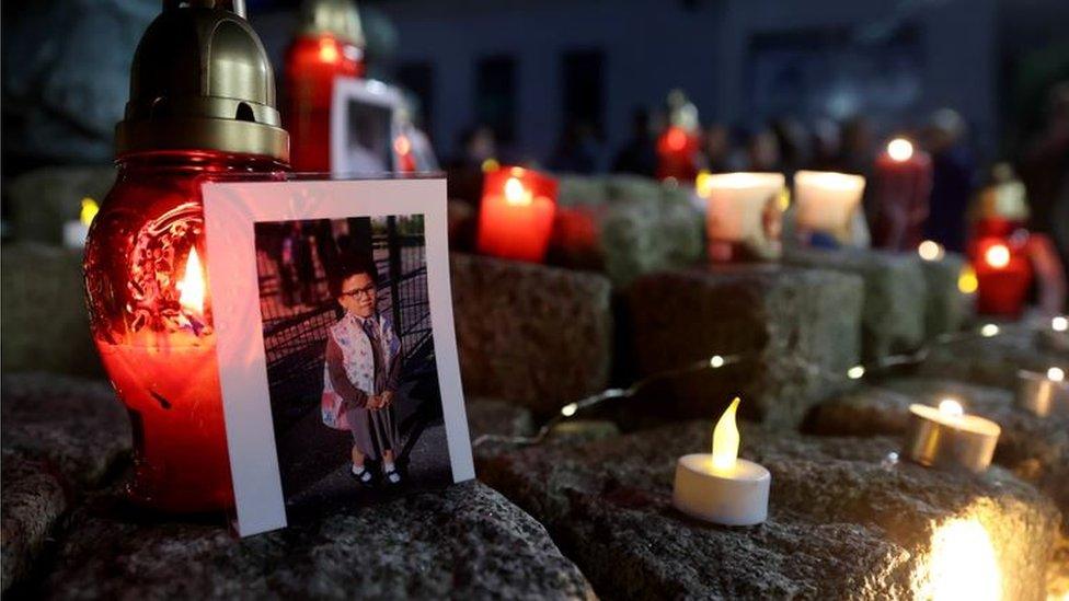 Vigils were held in many parts of the country following the blast, including this one for five-year-old Shauna Flanagan-Garwe in Letterkenny