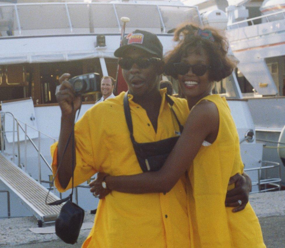 Whitney Houston and Bobby Brown