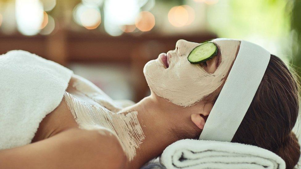 Woman in health spa