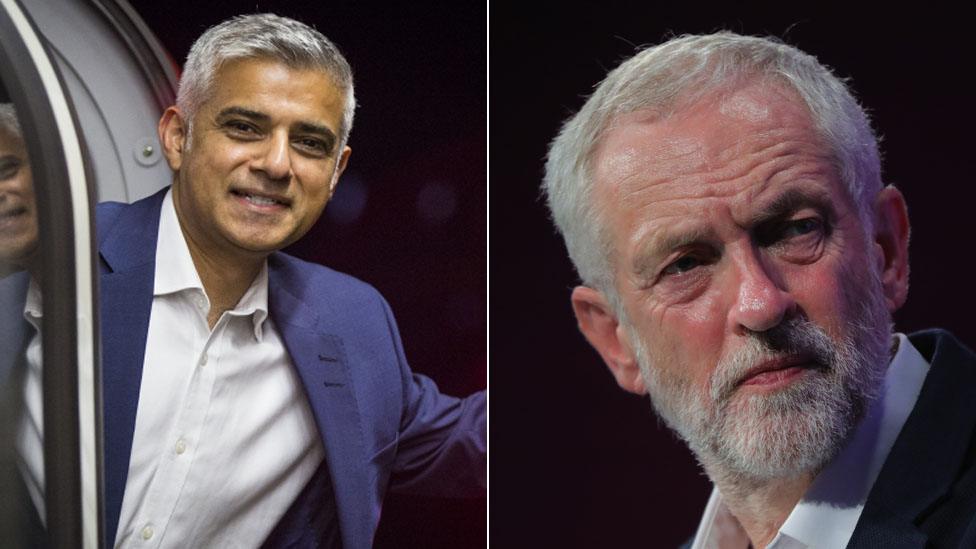 Sadiq Khan and Jeremy Corbyn