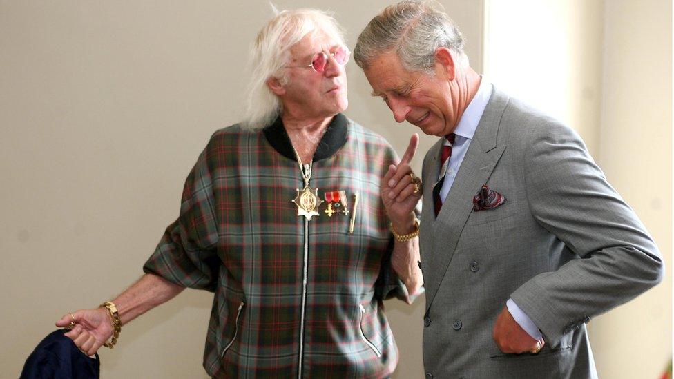 Jimmy Savile with Prince Charles