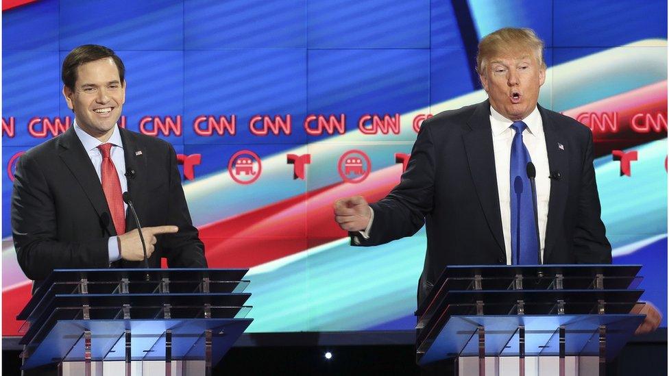 Rubio mocks Donald Trump's during the debate