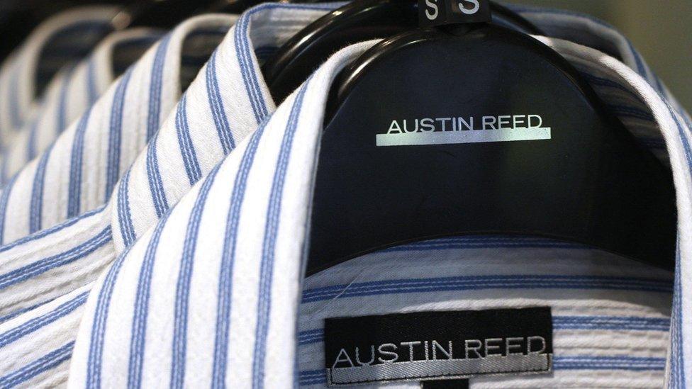 Austin Reed shirts on a rack