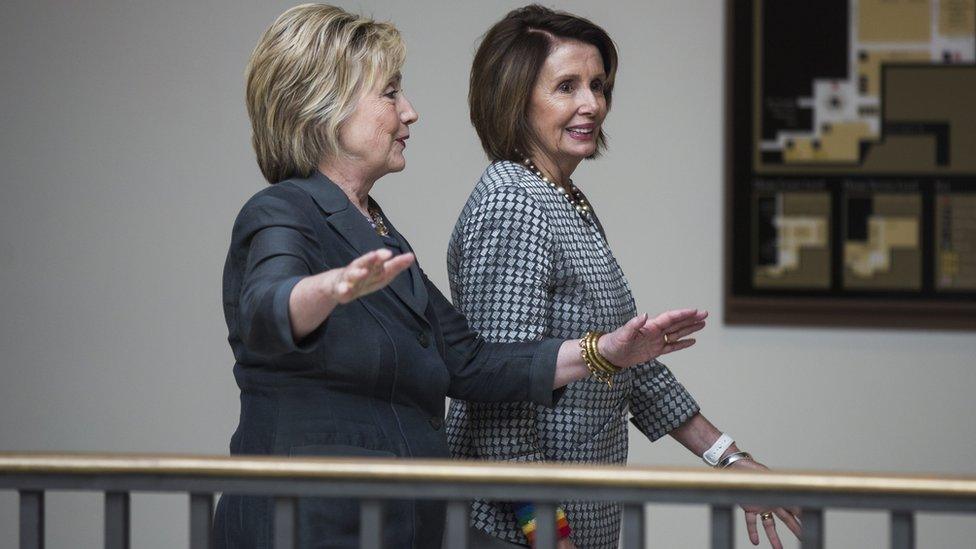 Clinton and Nancy Pelosi