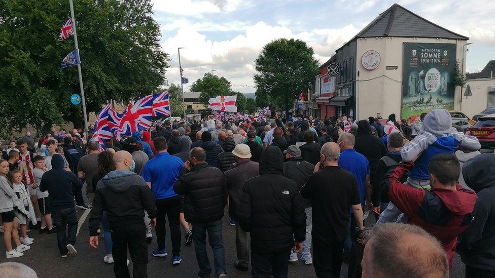 Shankill NI Protocol protest