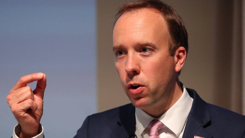 Health Secretary Matt Hancock delivers a speech on the future of the NHS at the Royal College of Physicians in central London.