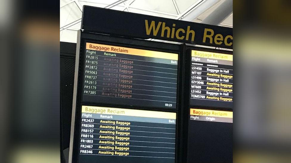 Baggage reclaim area at Stansted