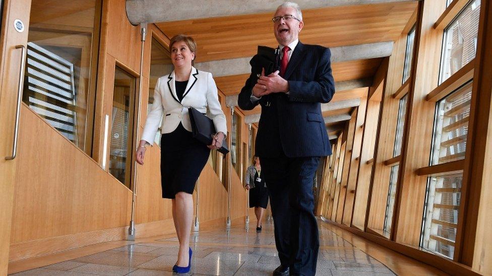 Nicola Sturgeon and Mike Russell