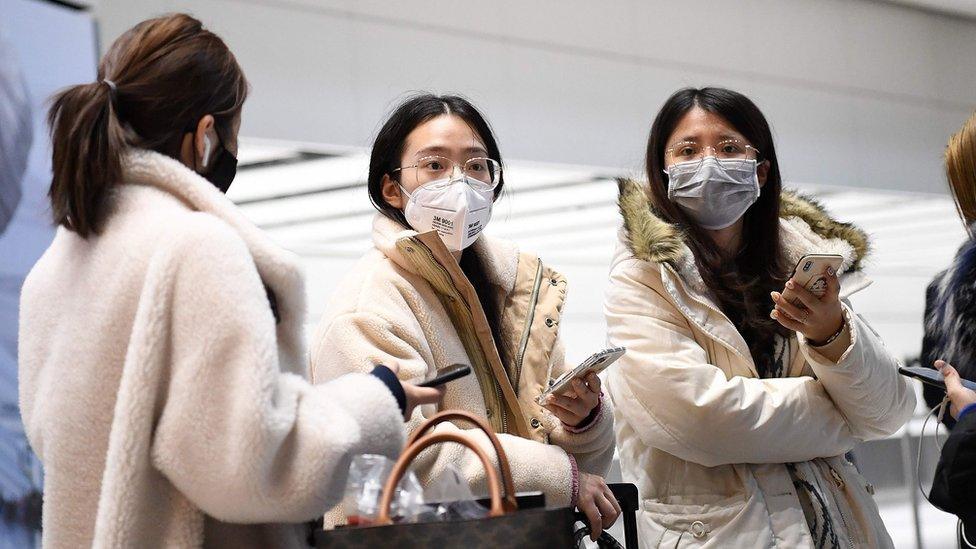 Women wearing masks