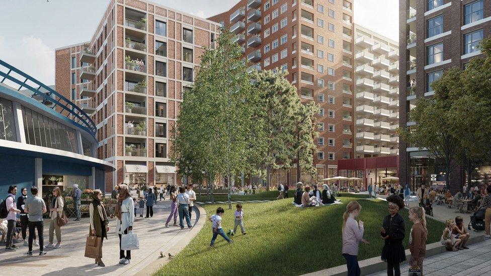 Artist impression of redevelopment