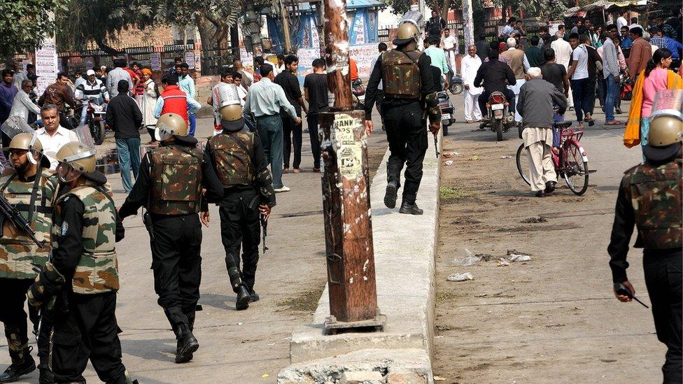 Protesters in Rohtak