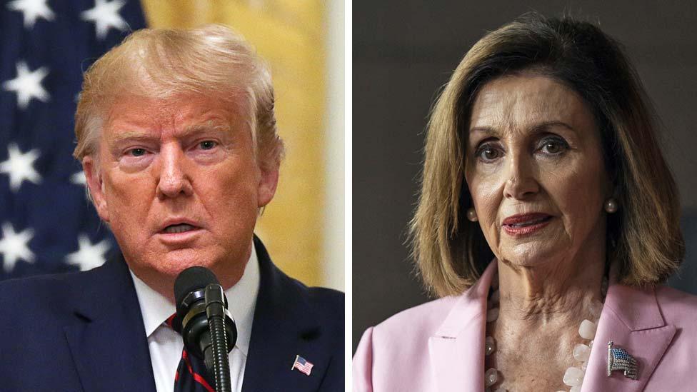 US President Donald Trump and House Speaker Nancy Pelosi