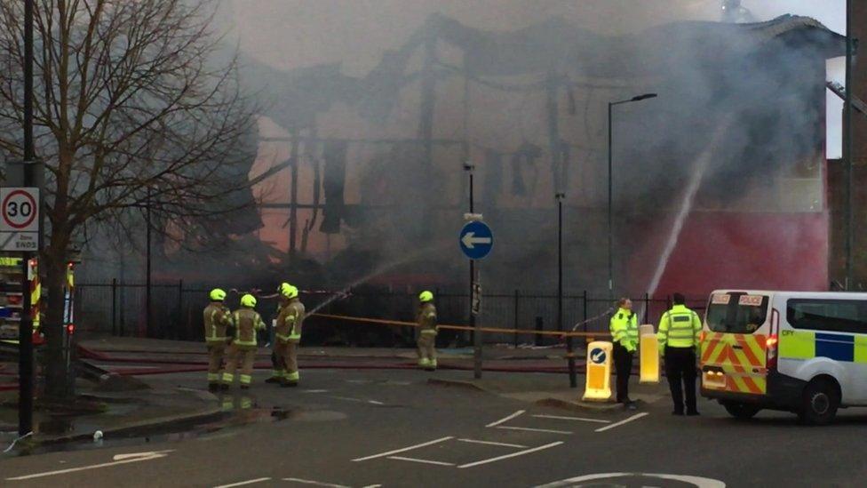 Fire in Purley Way