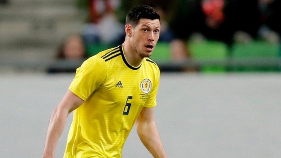 Scott McKenna in action for Scotland against Hungary