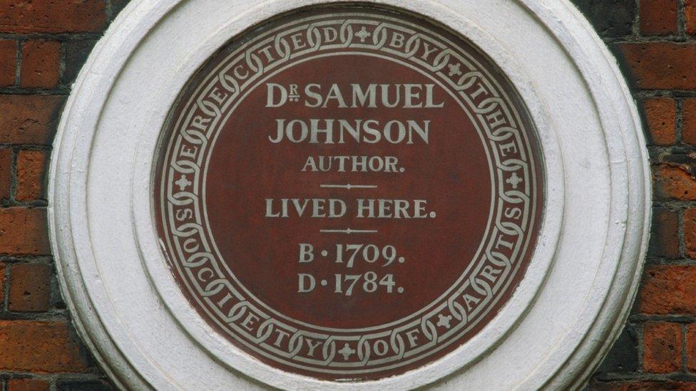 Plaque for Samuel Johnson