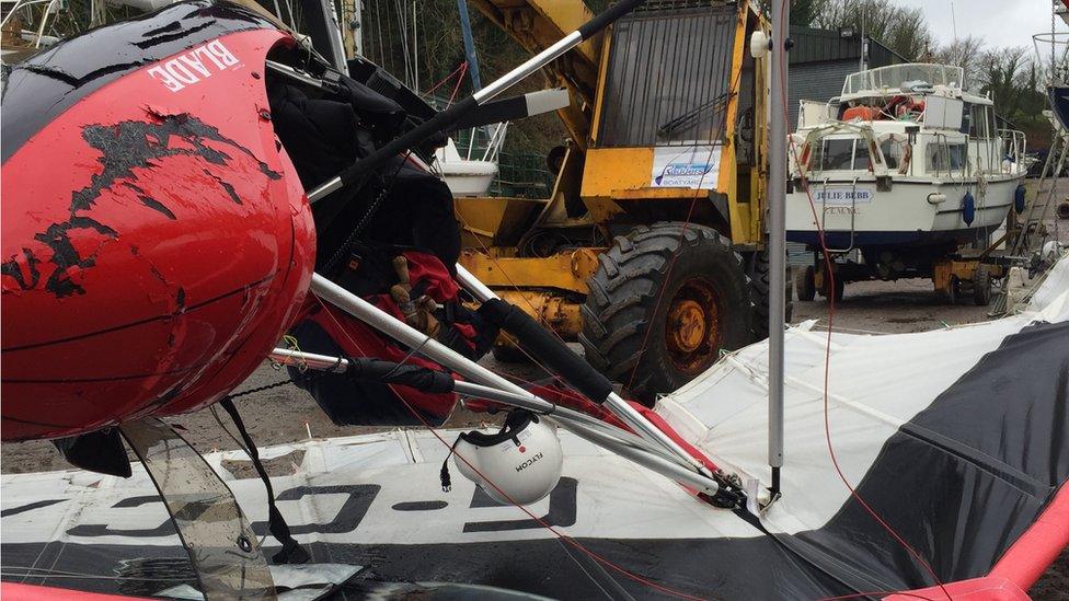 Microlight recovered from River Cleddau