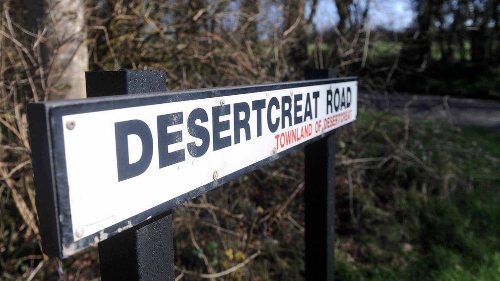 A road sign in the area where the planned police, fire and prison services training college is due to be built