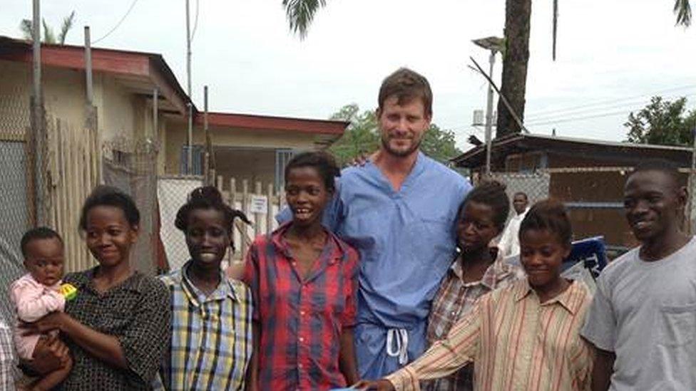 Dr Crozier at the Kenema General Hospital in August 2015