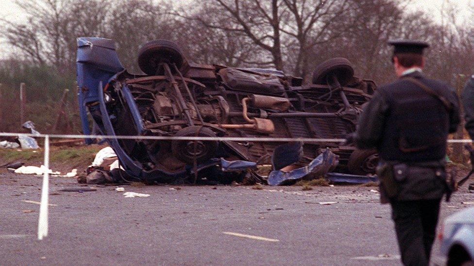 Teebane explosion aftermath in 1992