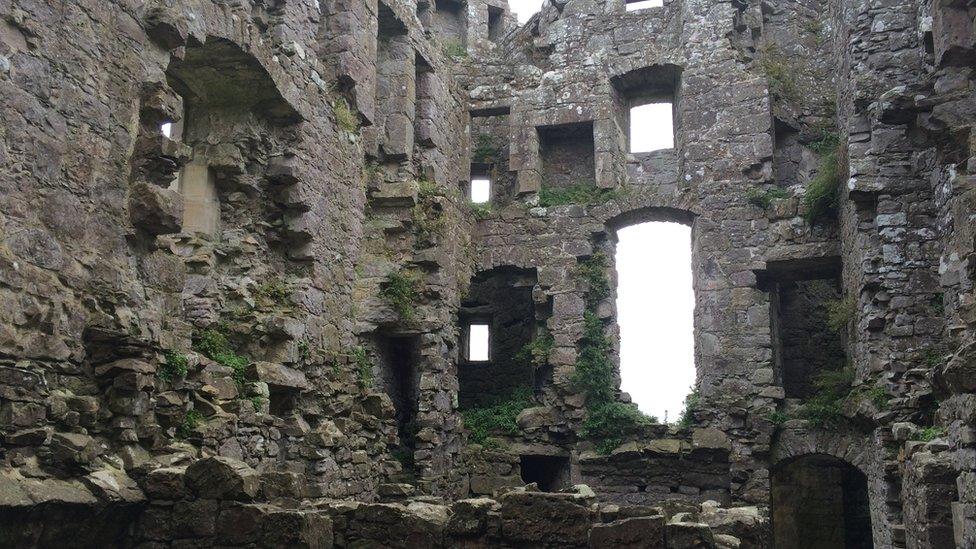 Picture of inside Monea Castle from the inside