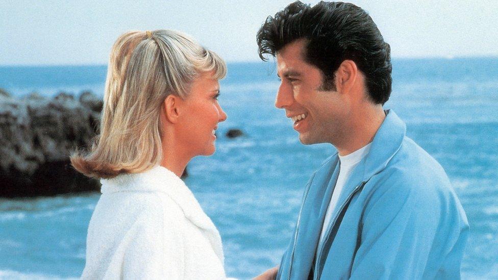 Olivia Newton-John and John Travolta