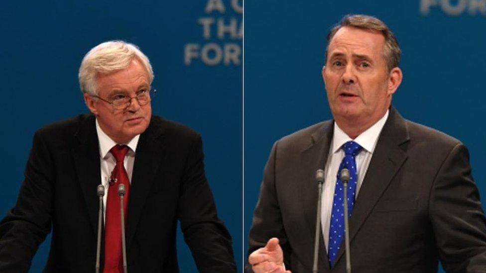 David Davis (left) and Liam Fox (right)