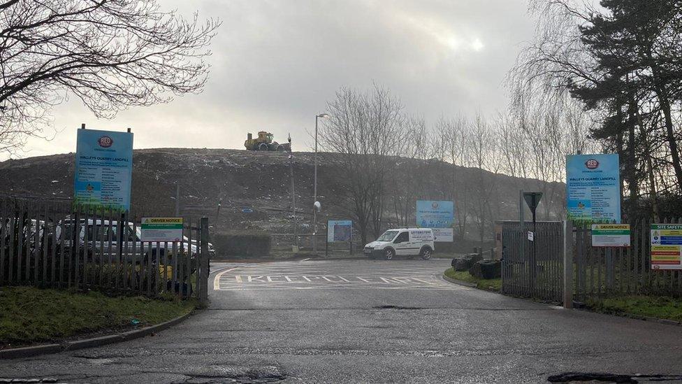 Entrance to the landfill