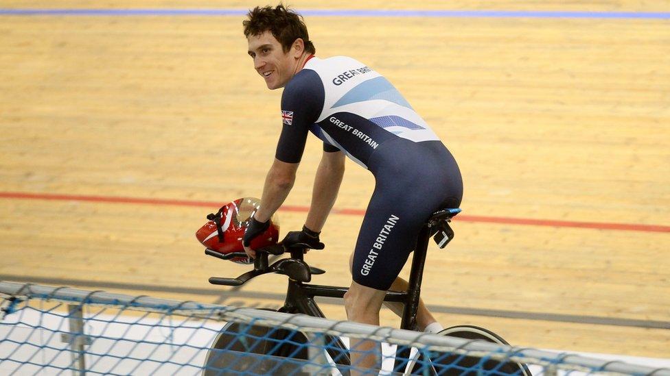 Thomas prepared for the 2012 Olympics at the velodrome in Newport