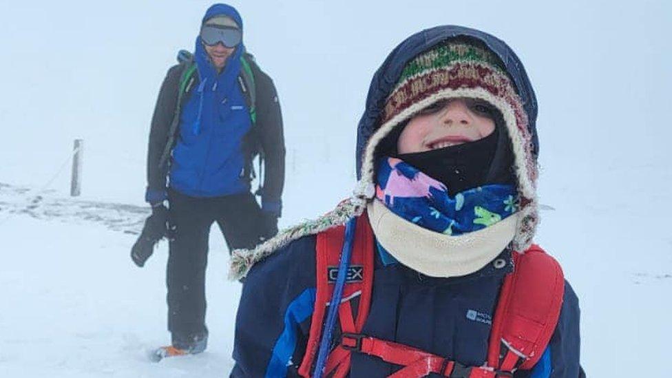 Oscar and Matt on Cairn Gorm