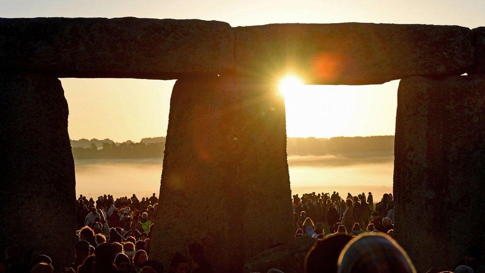 A sunrise at Stonehenge