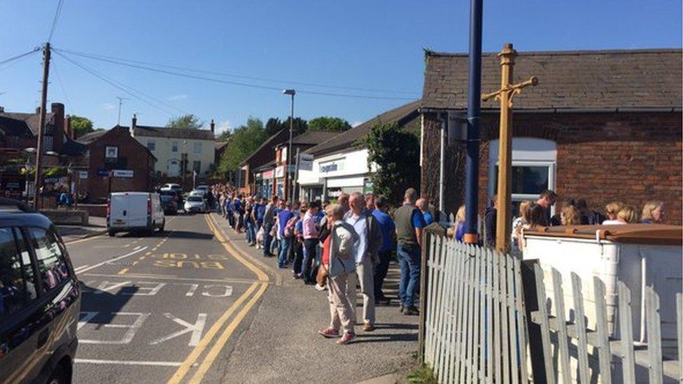 Queues at Narborough