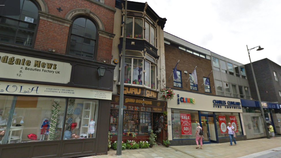 The three-storey building in Darlington