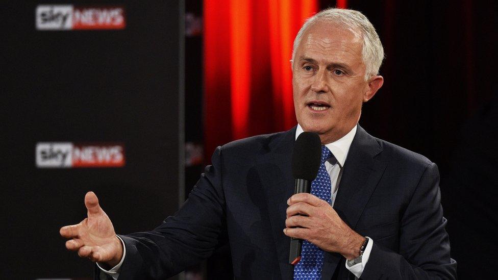 Prime Minister Malcolm Turnbull participates in a Leaders Forum at Windsor RSL as part of the 2016 election campaign on May 13, 2016 in Sydney, Australia.