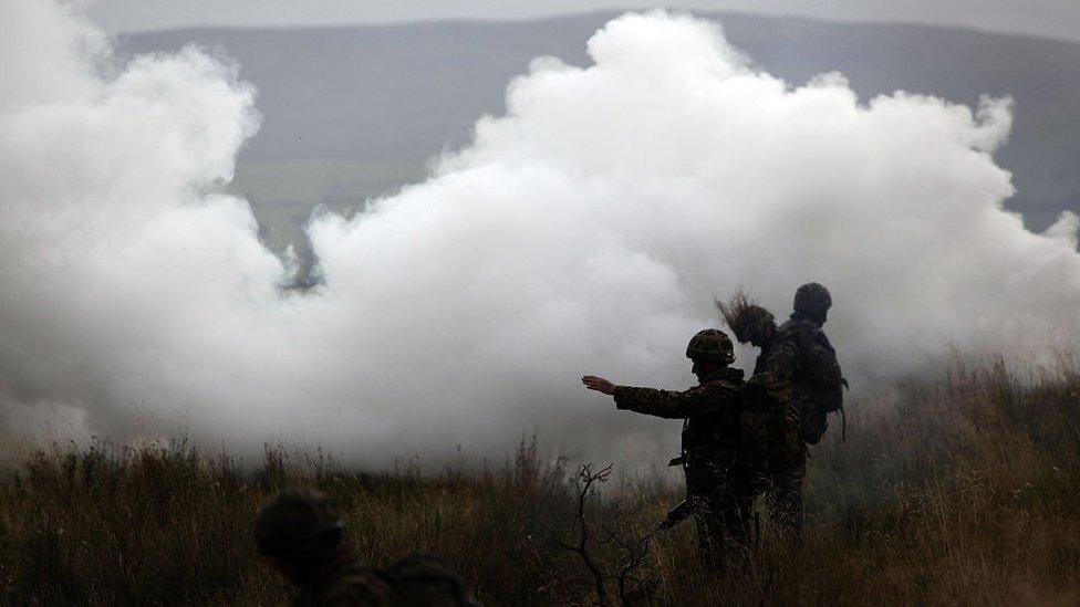 TA soldiers at Warcop training camp