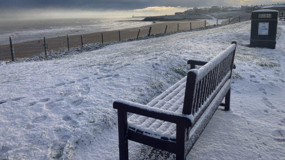 Tynemouth in the snow