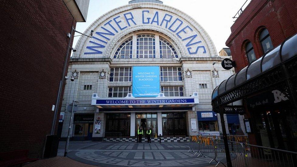 facade of Blackpool Winter Gardens