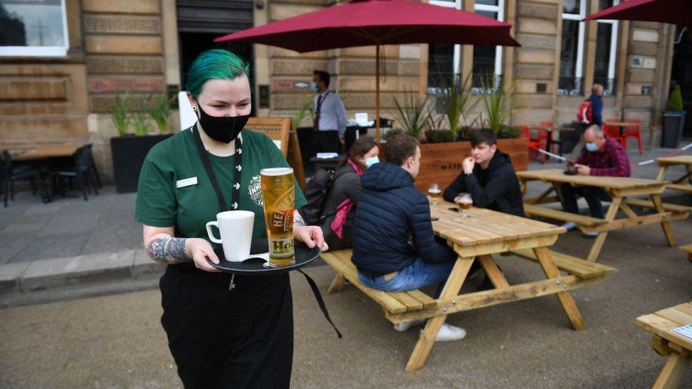 Beer garden in Glasgow