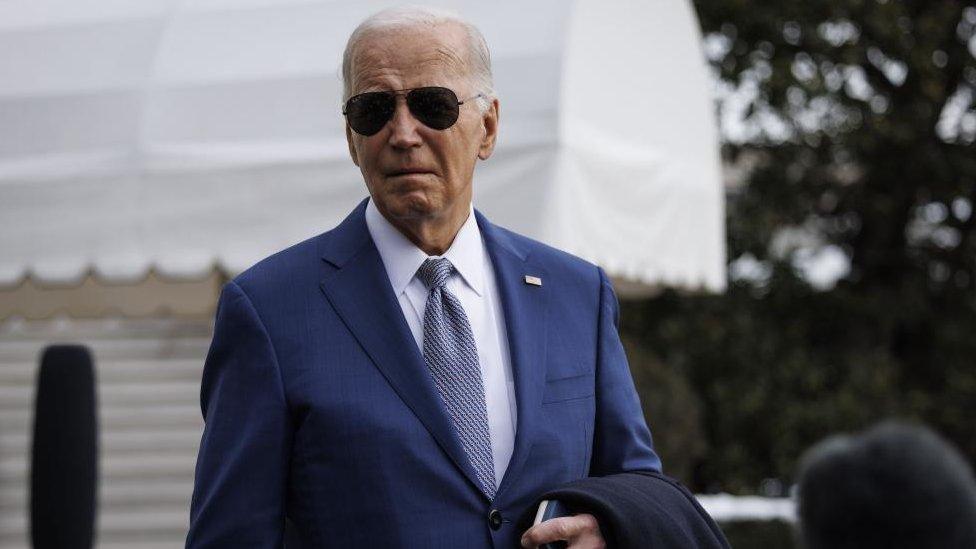 Biden speaks to reporters on his way to North Carolina