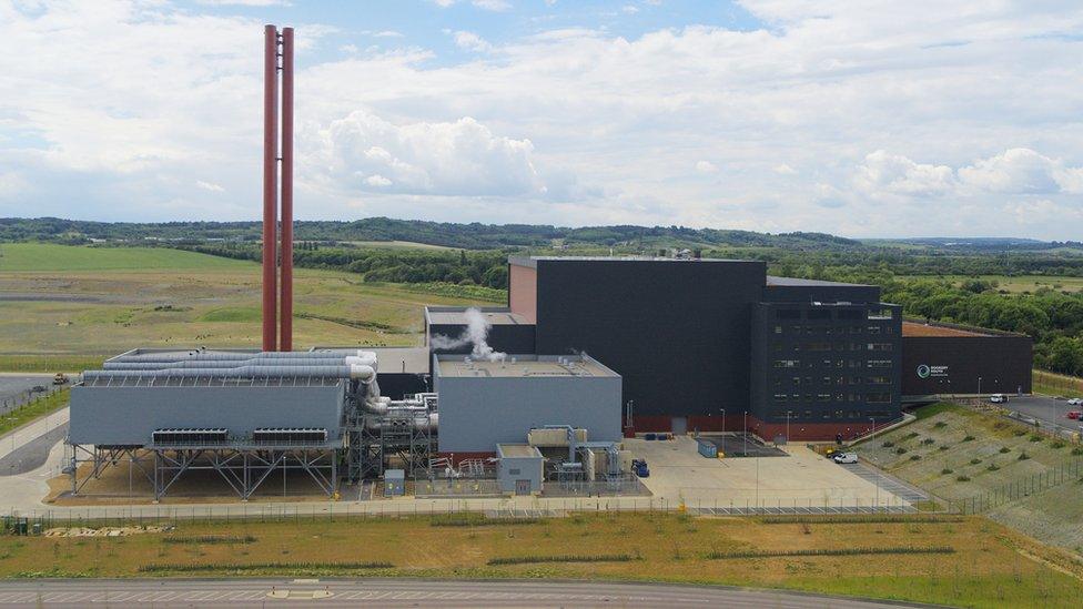 The finished Rookery South Energy Recovery Facility in Stewartby, Bedfordshire