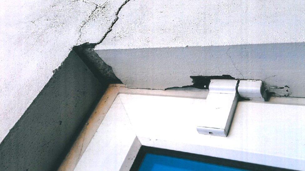 Darren Kearney has had problems with cracks in the wall of his house