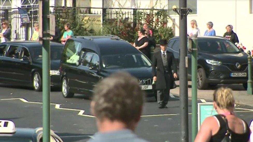 Funeral cortege in Calne