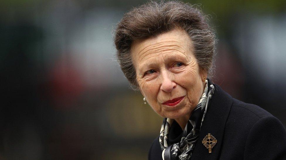 Princess Anne outside Balmoral