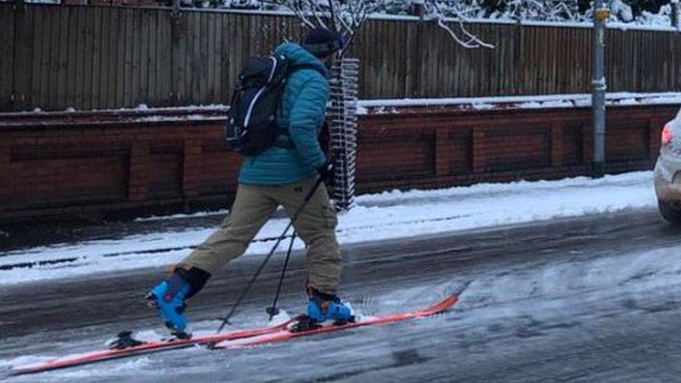 Manchester skier